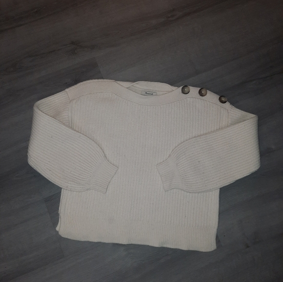 Madewell Boatneck Button-Shoulder Sweater - Picture 2 of 6
